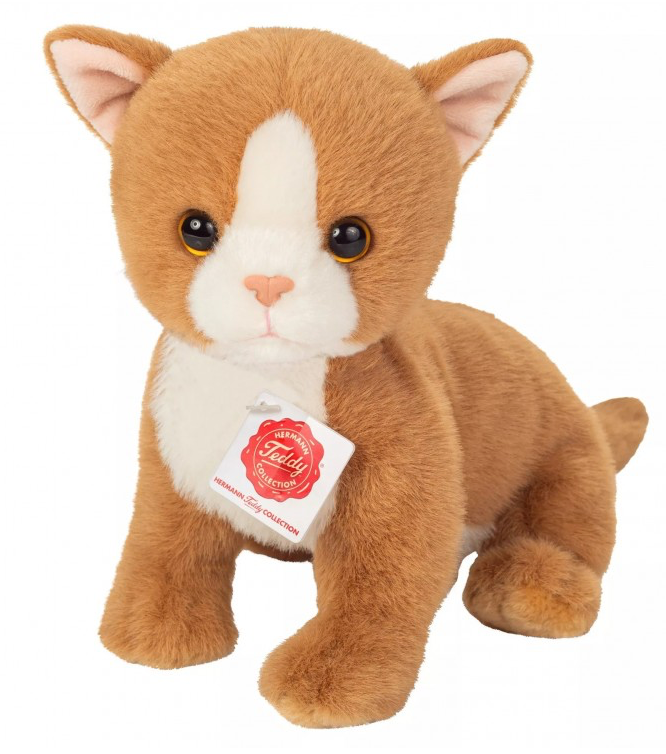 Peluche Chaton roux 24cm HERMANN TEDDY