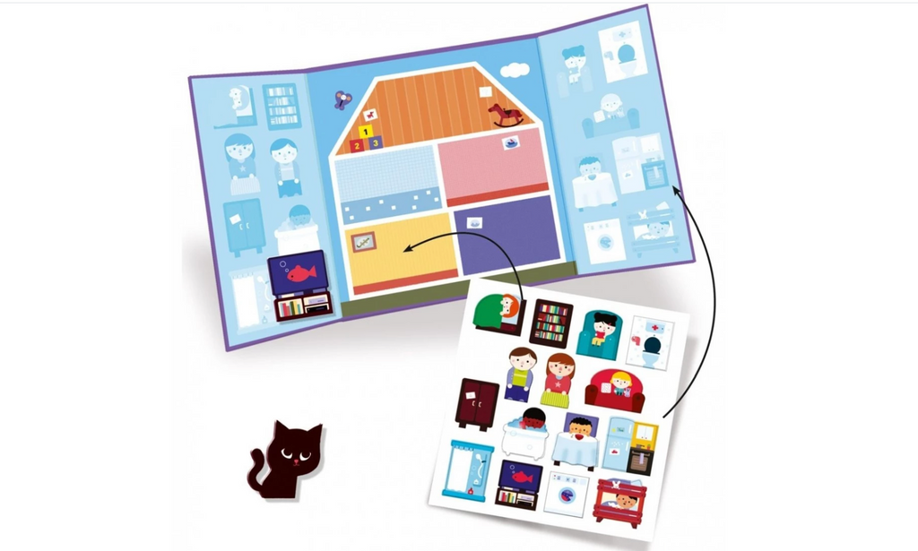 Créer avec des stickers la maison DJECO