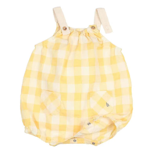 Barboteuse vichy jaune BUHO