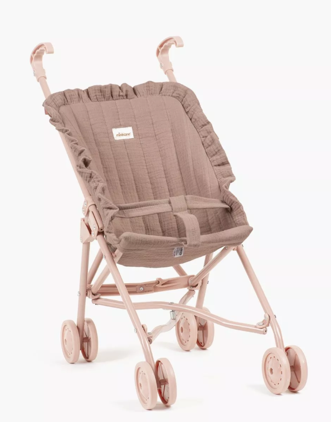 Poussette à volants en gaze de coton Moka MINIKANE