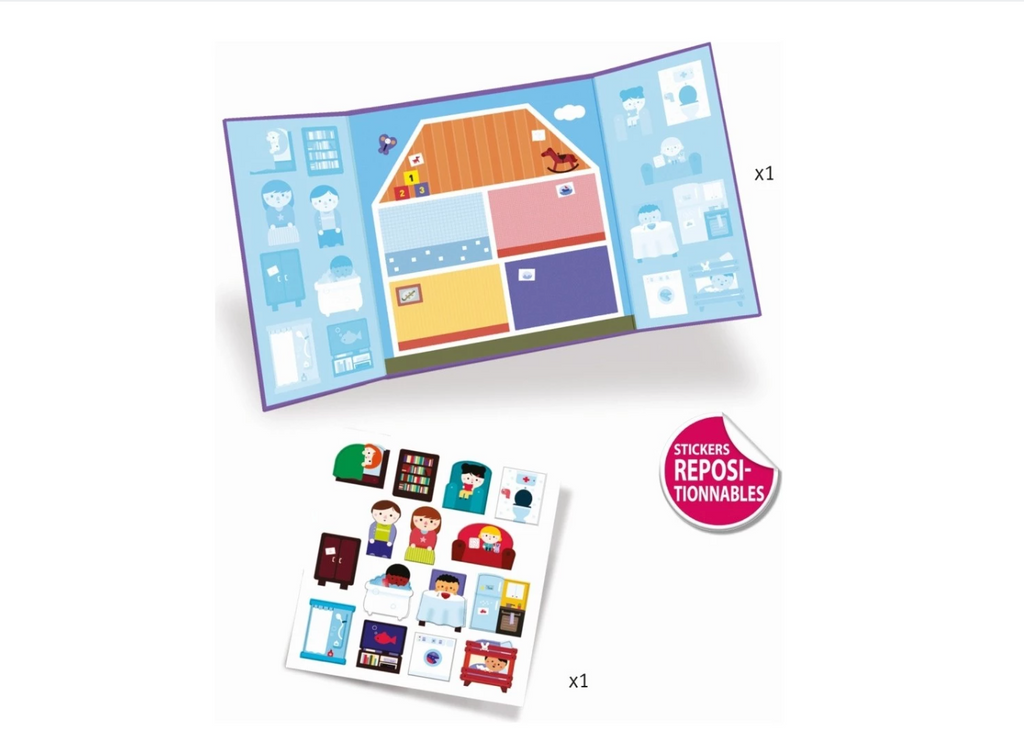Créer avec des stickers la maison DJECO