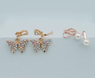 2 paires boucles d'oreille à clipser GREAT PRETENDERS