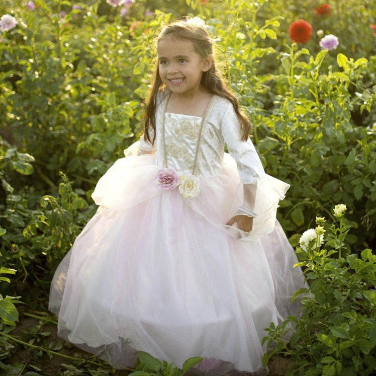 Déguisement robe de princesse Rose pâle et or GREAT PRETENDERS