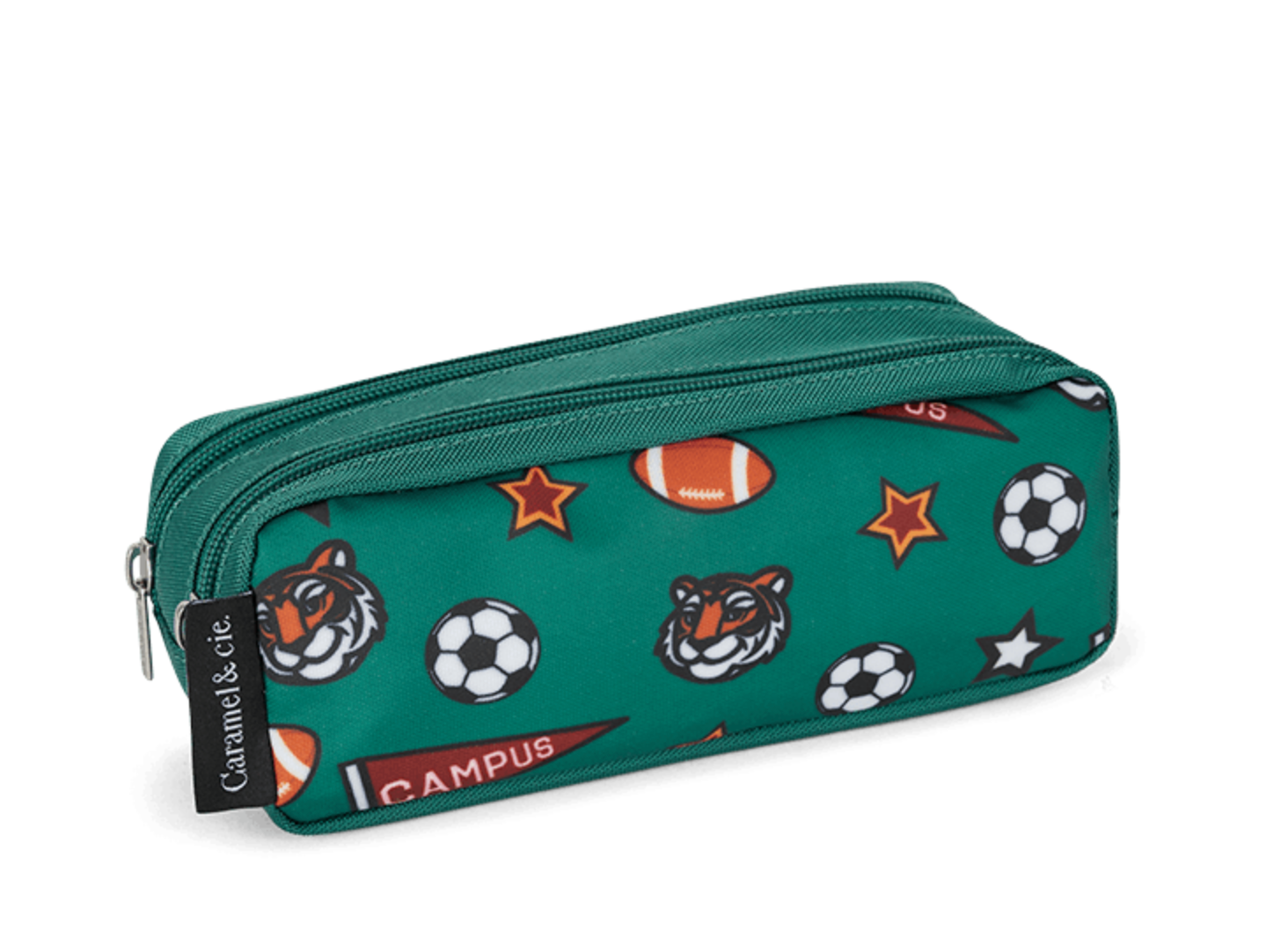 Trousse double ACADEMY verte CARAMEL & CIE