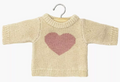 Pull poupée Gordies en tricot crème MINIKANE