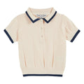 Polo coton POINTELLE crème EMILE ET IDA