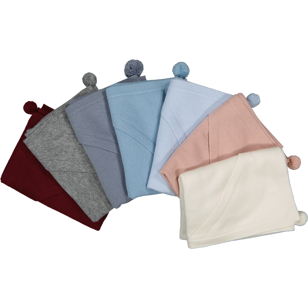 Couverture en cachemire Bleu gris