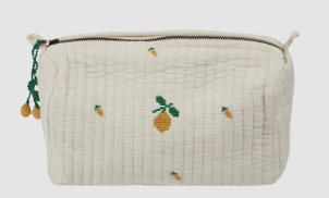 Trousse brodé citron EMILE ET IDA