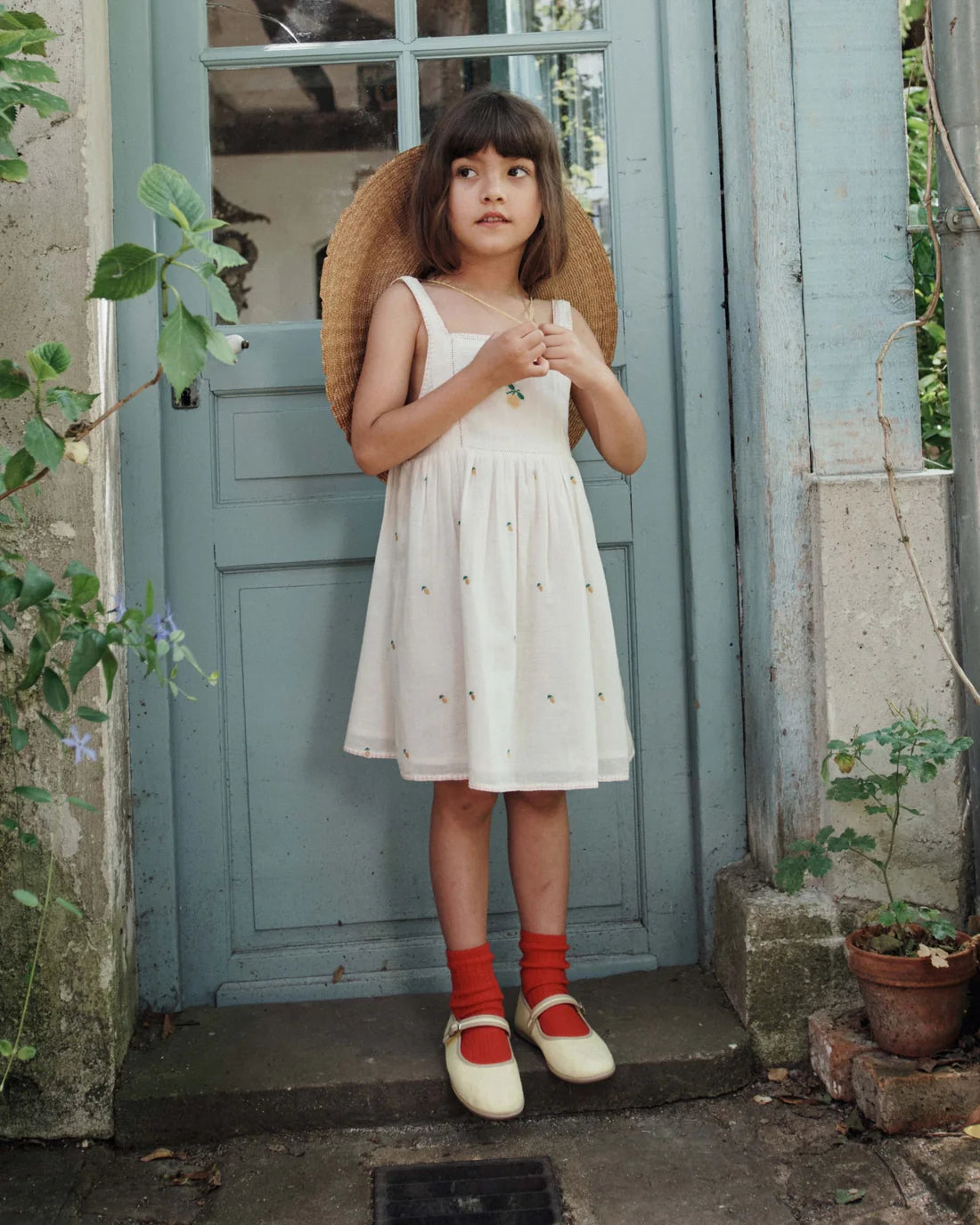 Robe brodée citron EMILE ET IDA