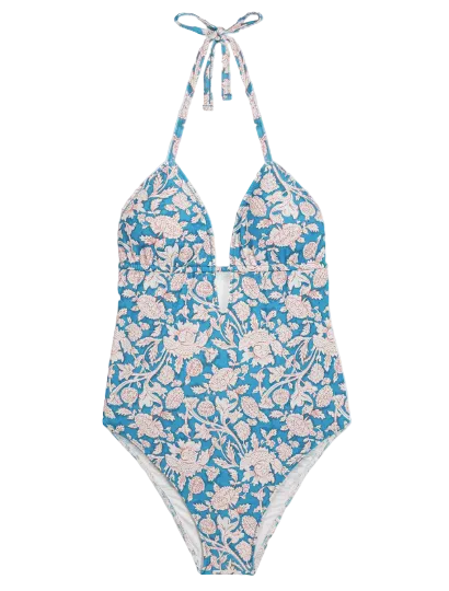 Maillot de bain une pièce ADULTE POSITANO blue mountain avens LOUISE MISHA