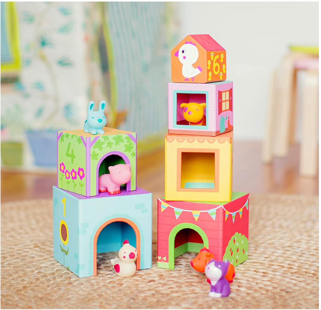 Cubes empilables TOPANIFARM DJECO