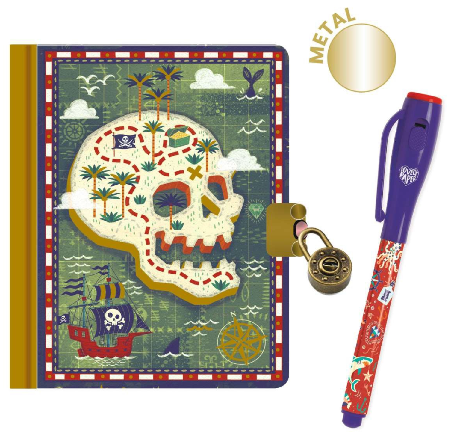 Carnet Secret Steve et feutre magique DJECO