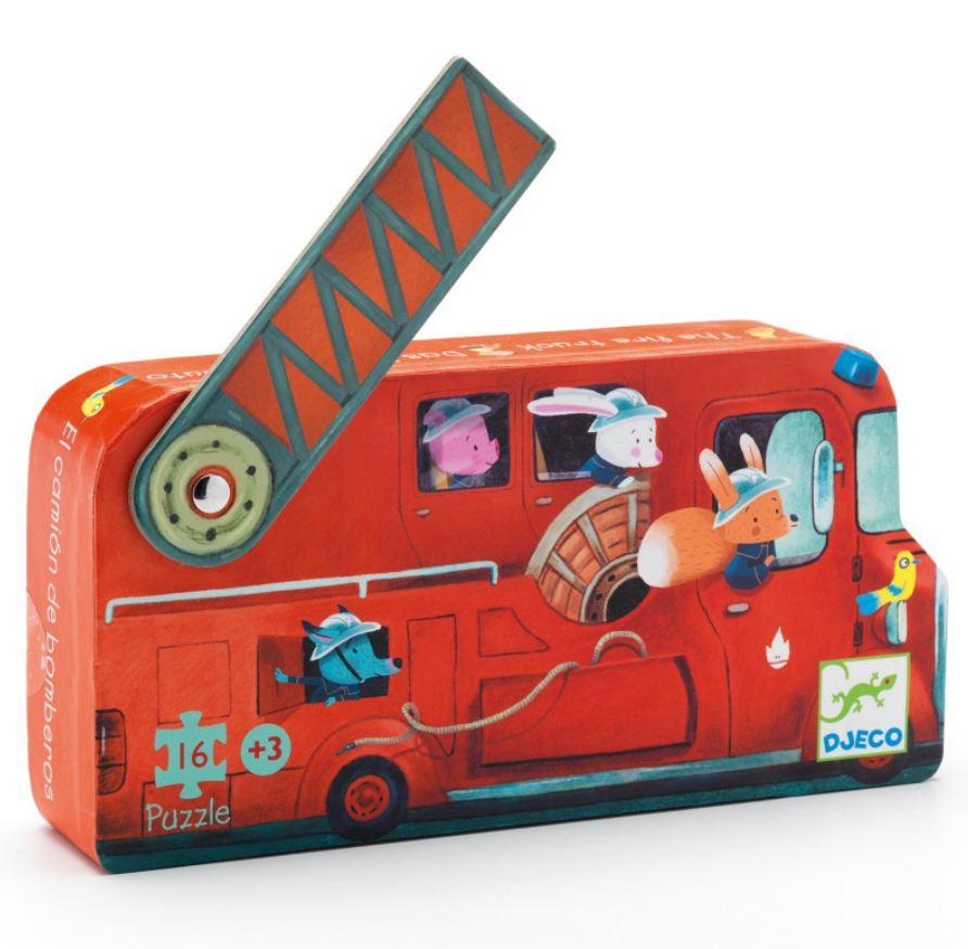 Puzzle silhouette pompier DJECO