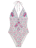 Maillot de bain une pièce ADULTE POSITANO cream plumeria grove LOUISE MISHA