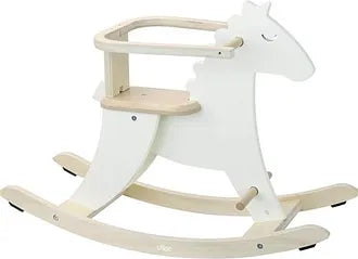 Cheval à bascule HUDADA blanc et son arceau VILAC