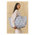 Tote bag BEVERLY blue mountain avens LOUISE MISHA