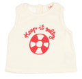 Ensemble en éponge KEEP IT SALTY écru débardeur et short BUHO