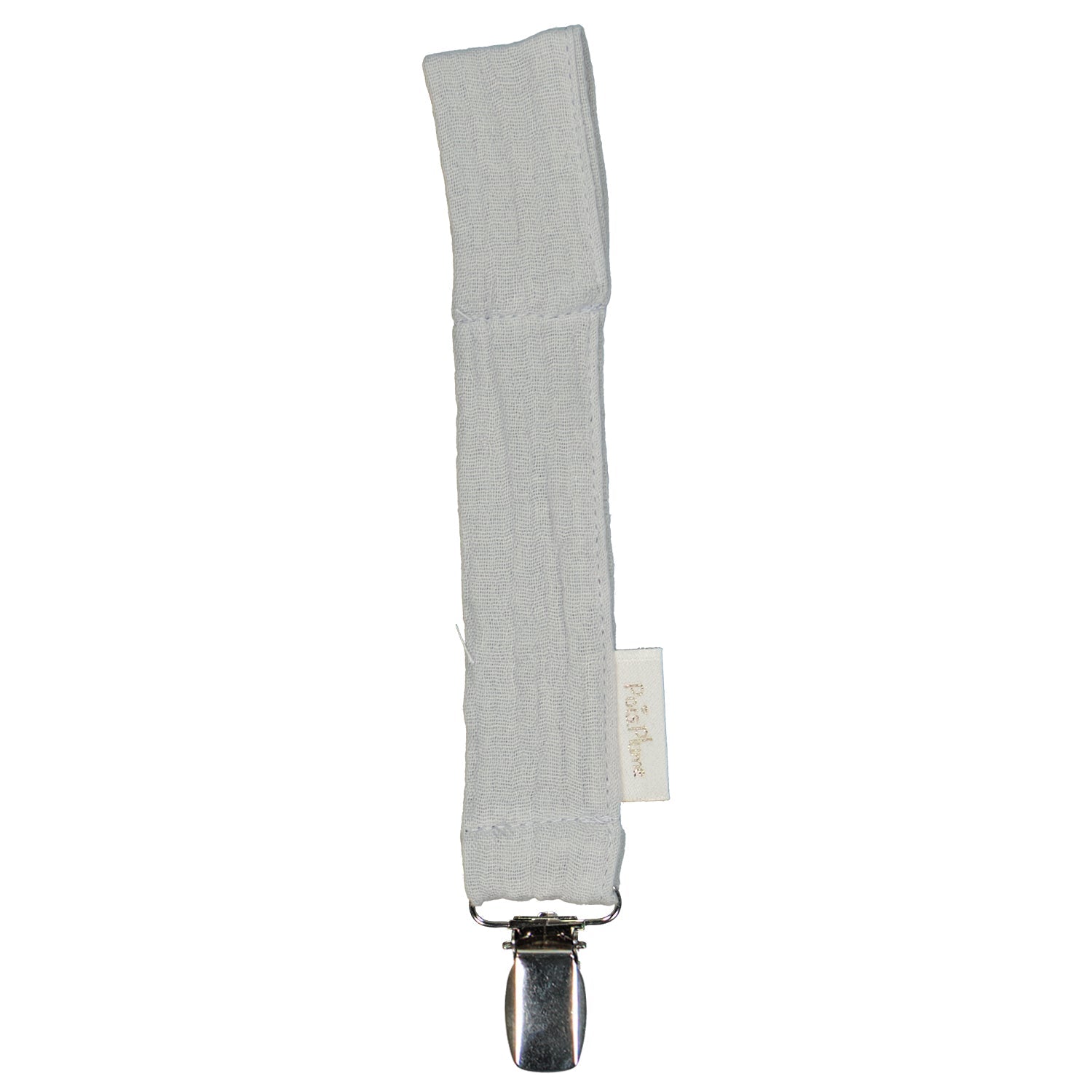 Attache-tétine lange gris POISPLUME