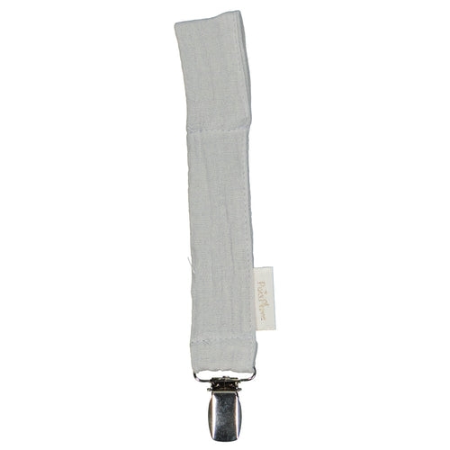 Attache-tétine lange gris POISPLUME