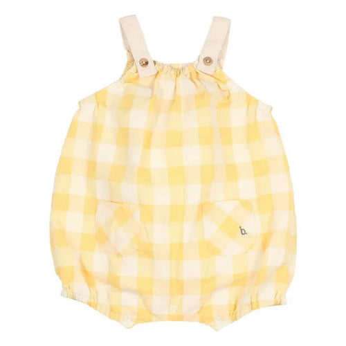 Barboteuse vichy jaune BUHO