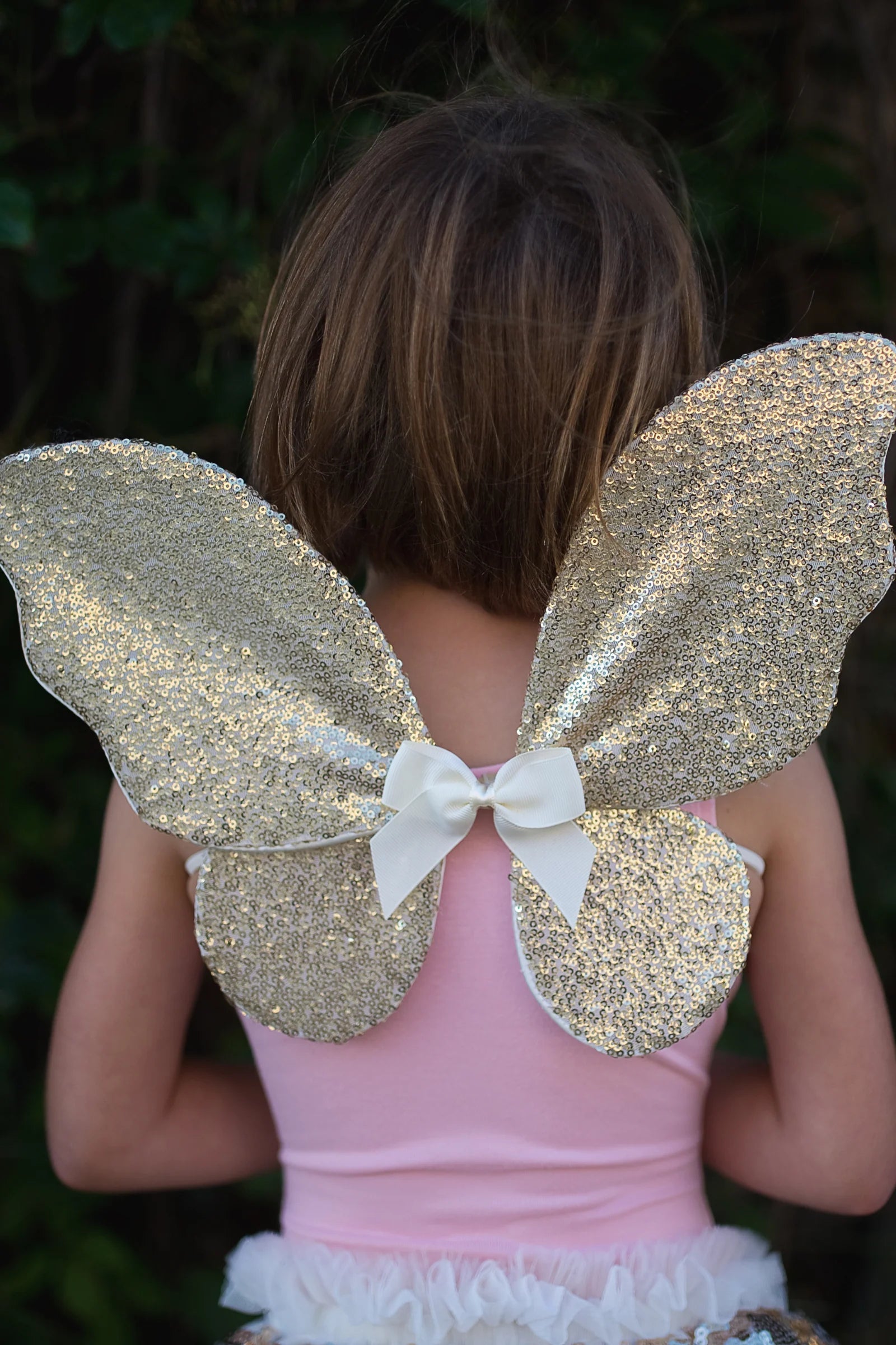 Ensemble jupe+ailes+baguette à paillettes dorées GREAT PRETENDERS