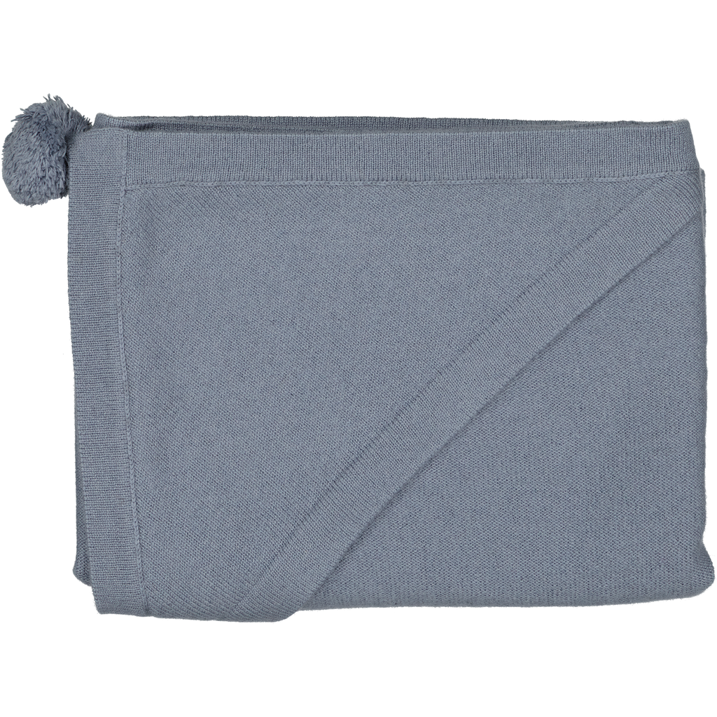 Couverture en cachemire Bleu gris