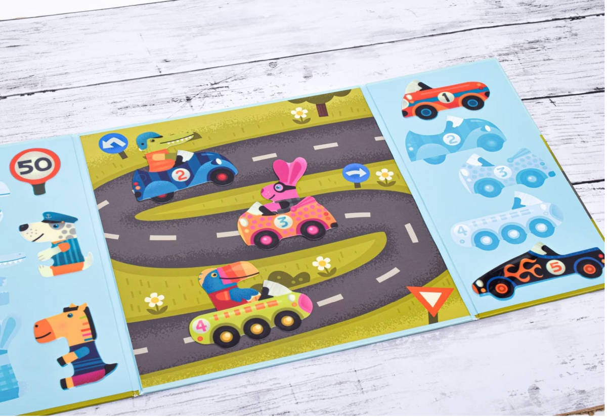 Créer avec des stickers Les voitures DJECO