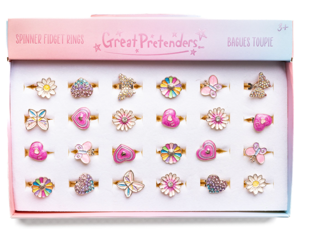 Set de 24 bagues toupie GREAT PRETENDERS