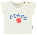 Tshirt PEACE ecru PIUPIUCHICK