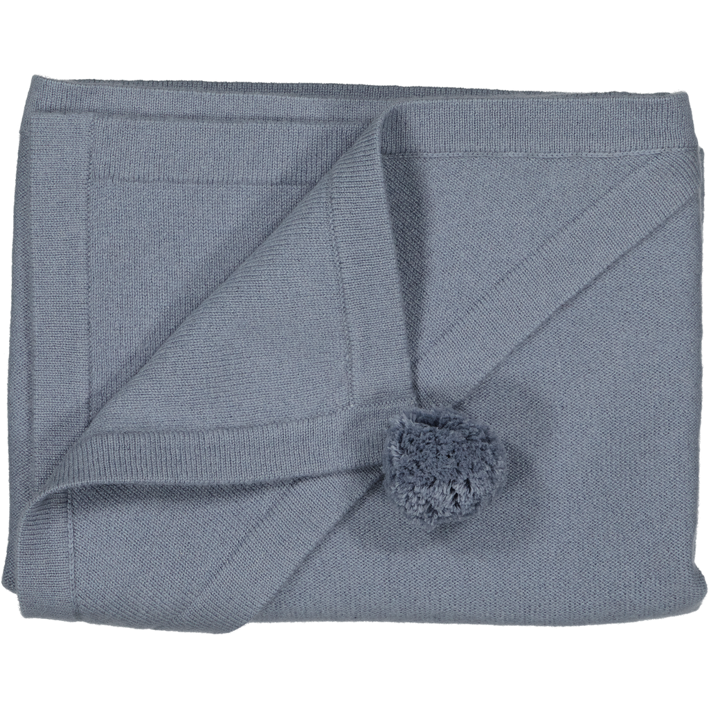 Couverture en cachemire Bleu gris