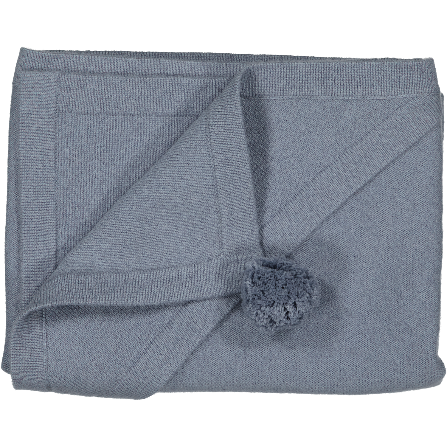 Couverture en cachemire Bleu gris