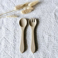 Cuillère et fourchette en silicone Sable RAMMELAARTJE