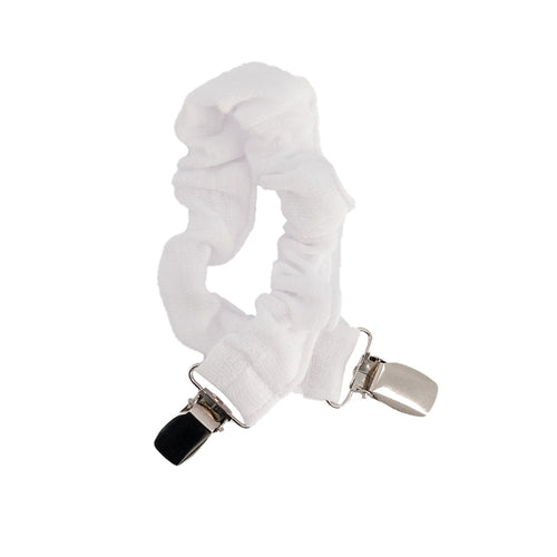 Attache-doudou lange blanc POISPLUME