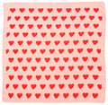 Bandana en soie COEUR rose PIUPIUCHICK 70x70 cm