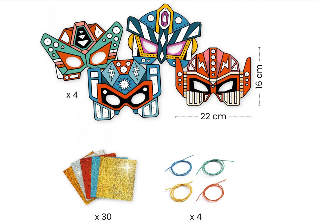 Masques DIY Super robots DJECO